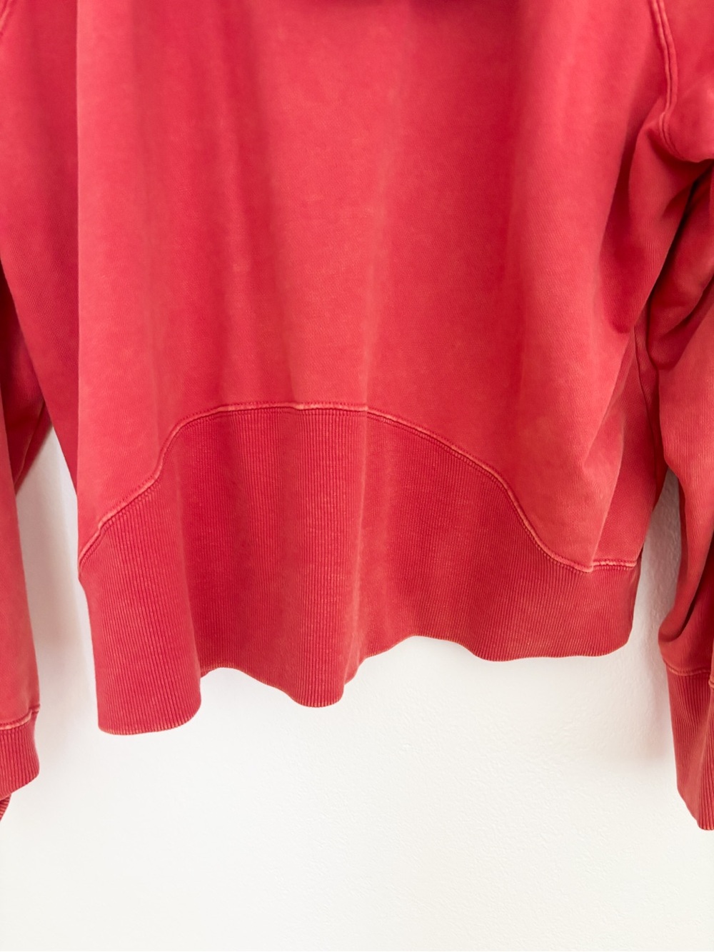 JoyLab Coral-Red Washed Half-Zip Hoodie Women’s Size XL - Picture 7 of 9